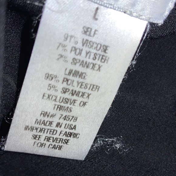 Cache Knit Jacquard Tribal Print Sheath Dress Sz L front keyhole V back - Picture 11 of 11